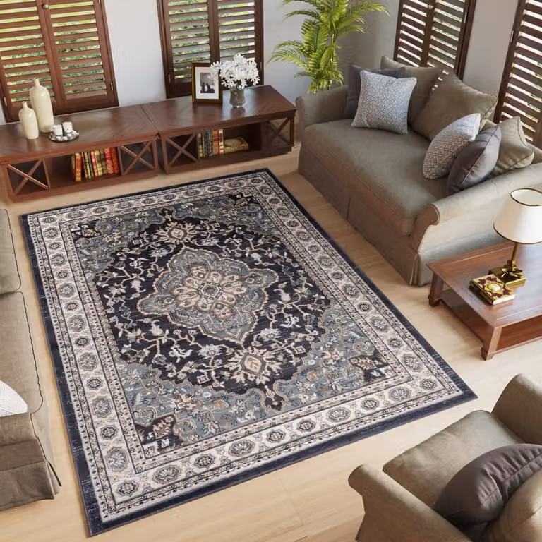 Tapiso Colorado Vloerkleed Zwart Modern Oosters Polypropyleen Breedte: 250 cm, Lengte: 350 cm