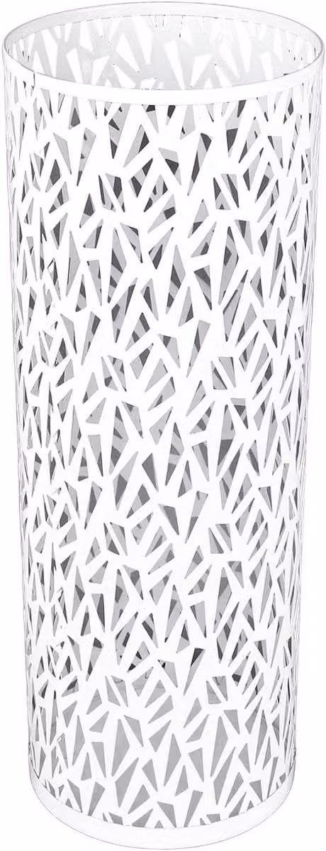 Stijlvolle witte paraplubak met hol ontwerp voor het organiseren van je entree, B/D/H: 25 x 16 x 16 cm