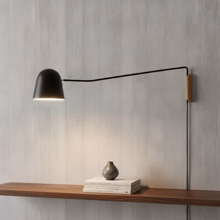 Artdelight Sensa Wandlamp voor lezen - Zwart en Hout - WL 1942 ZW