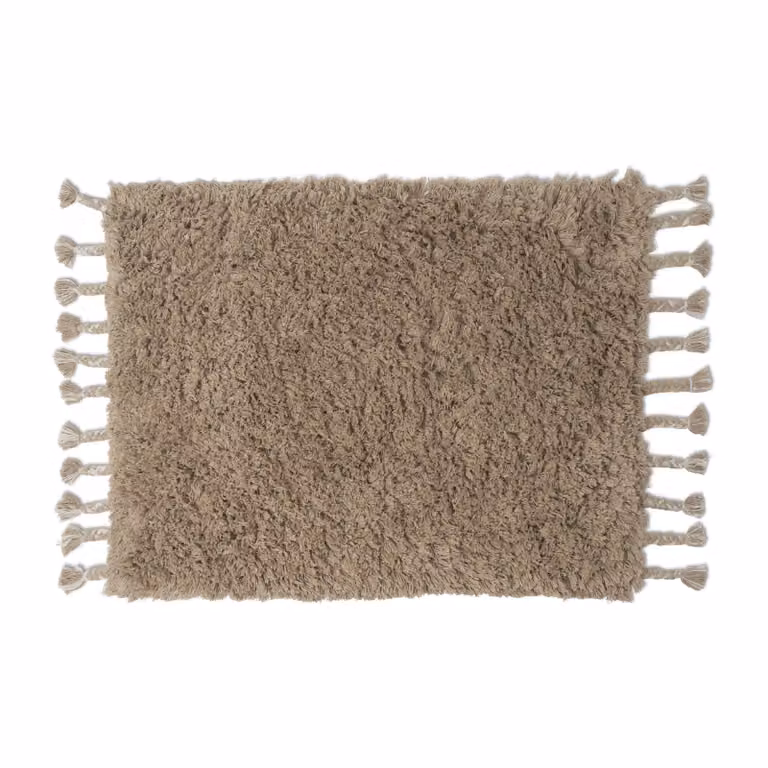 Ferm Living Amass long pile vloerkleed White Pepper B/D: 70 x 50 cm