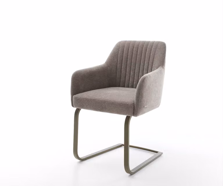 DELIFE Greg-Flex Sledemodel Stoel met Titanium Pocketveer Kern in Taupe