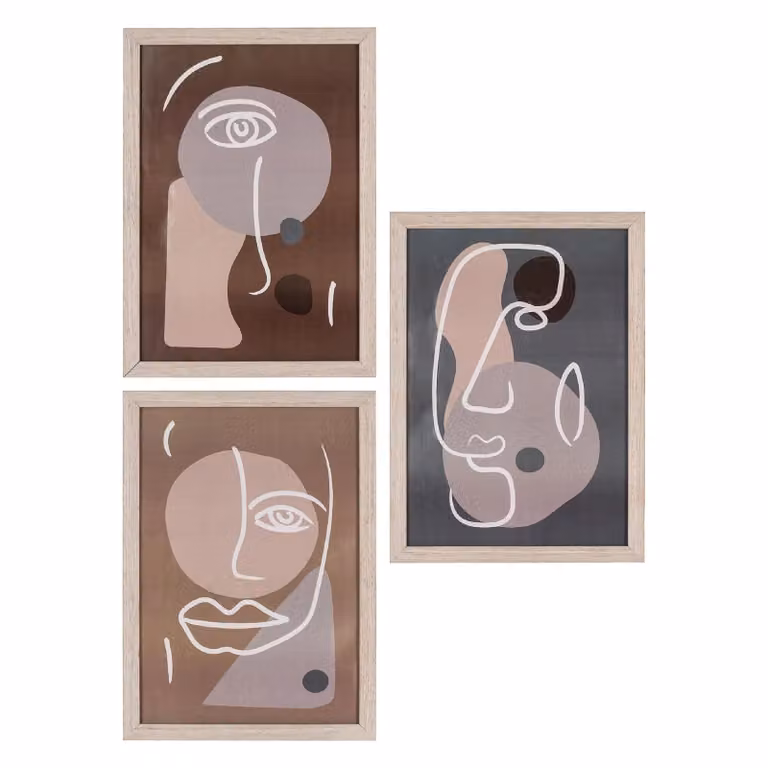 Nest of Nora Fotolijsten set van 3 - MDF en glas - Natural