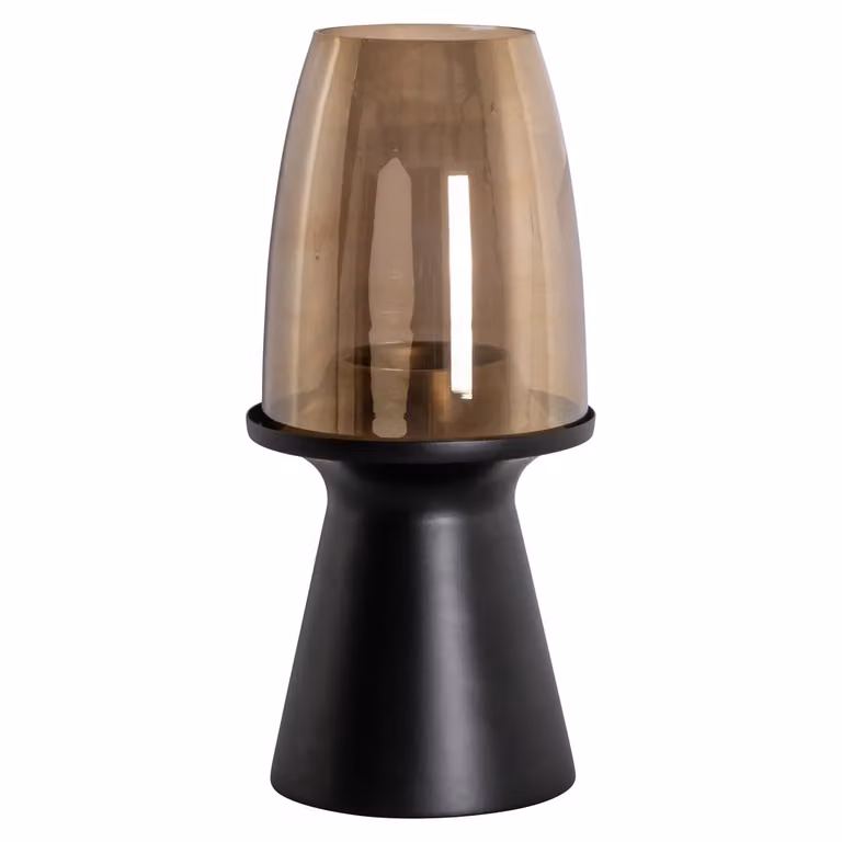 Richmond Interiors Windlicht Vienna modern zwart tabletop B: 18,0 cm, D: 18,0 cm, H: 39,0 cm