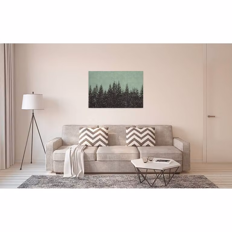 home24 Black Forest wanddecoratie, groen, 90 x 60 cm