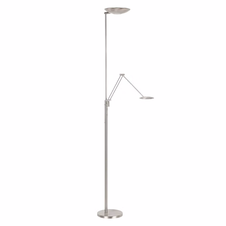 Highlight Klassieke Geneva leeslamp in nikkel zilver, Diameter: 23 cm