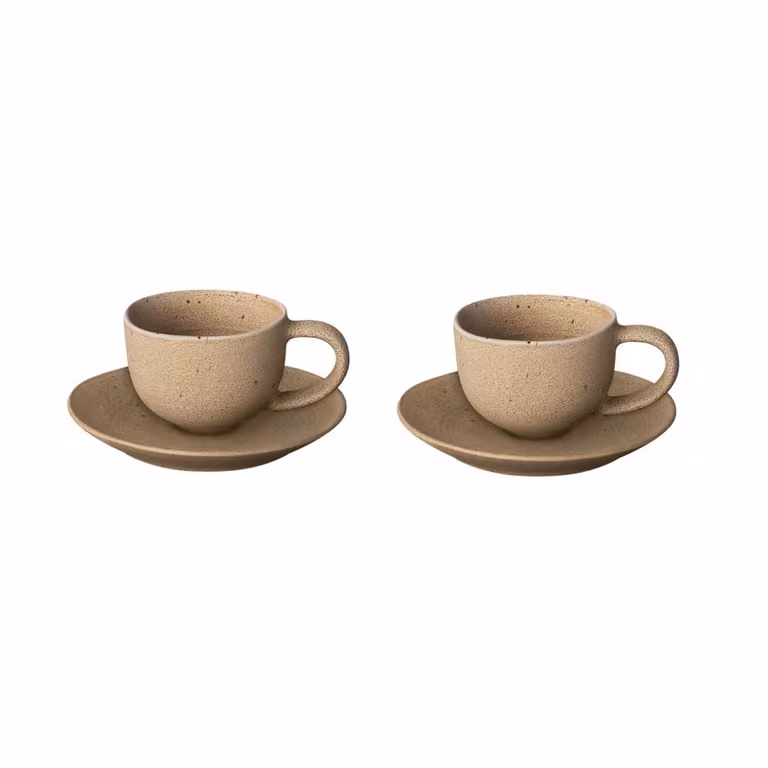 Blomus Kumi espressokopje met schotel 6 cl 2-stuks Fungi