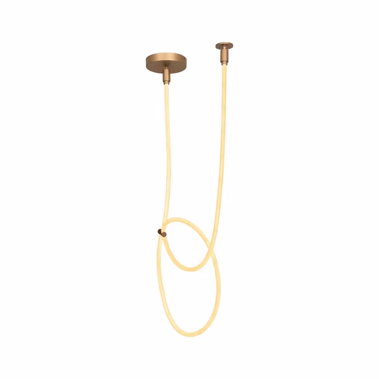 Lucide Vibes Janderin Plafondlamp - Goud/Messing - LED Dimbare CCT - 300 cm