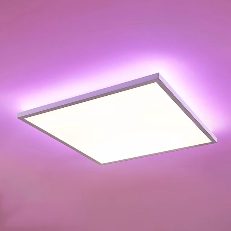 Arcchio Brenda LED-plafondpaneel wit, dimbaar met afstandsbediening, 60 x 60 cm