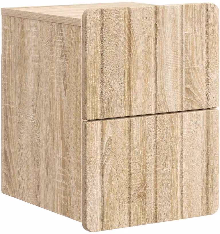 vidaXL Nachttafel Sonoma Eiken - Muurbevestigd - B/D/H: 33 x 34,5 x 43 cm