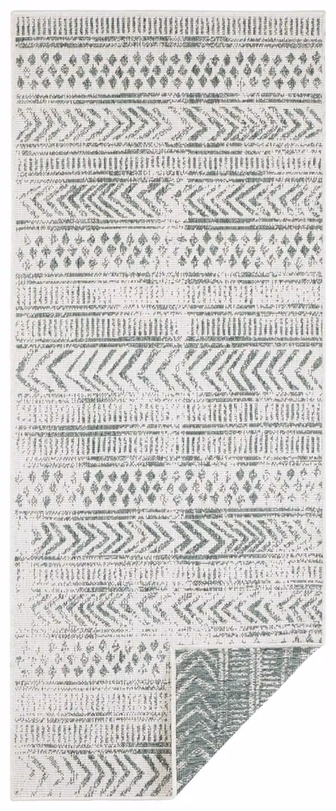 Hanse Home Biri Wendbaar Vloerkleed, Boho-stijl, Groen/Beige/Turquoise, 80 x 350 cm
