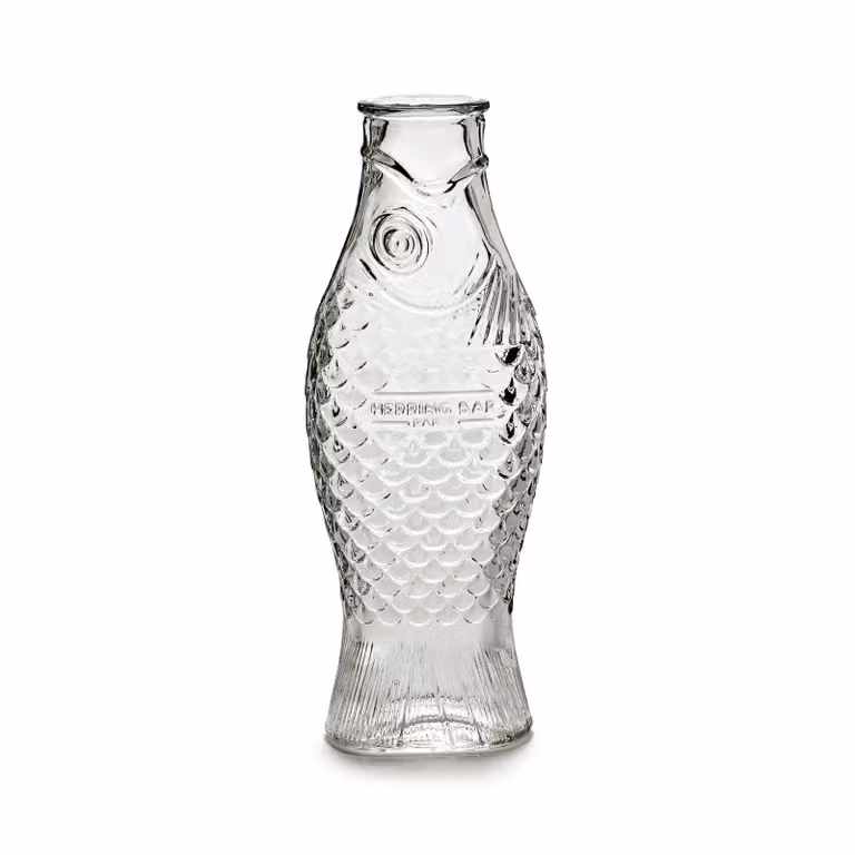 Serax Fish & Fish glazen karafe, Transparent, 0,85 l