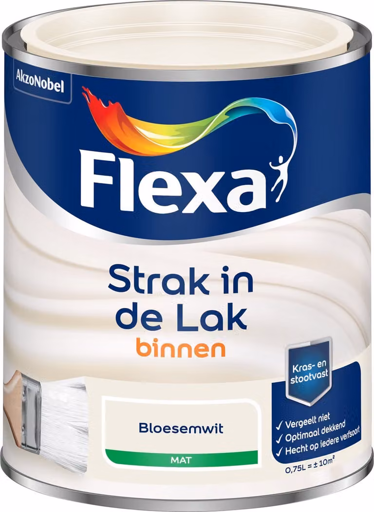 Flexa Strak In De Lak Binnenlak Mat - Bloesemwit - 750 ml