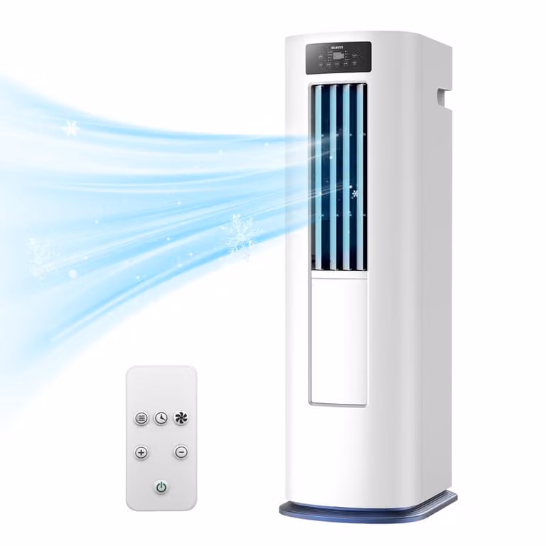 ELECCI Mobiele Airconditioner 6000 BTU, 3-in-1 Koeler, Luchtontvochtiger en Ventilator, Energieklasse A, met Afstandsbediening en Timer