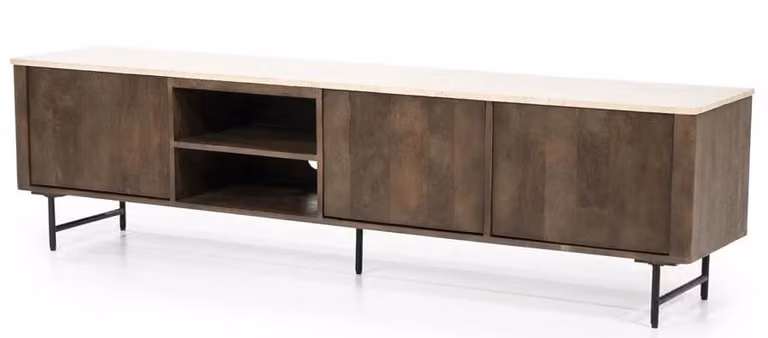 Eleonora TV-meubel Mango Bruin B: 200 cm, D: 41 cm, H: 52 cm