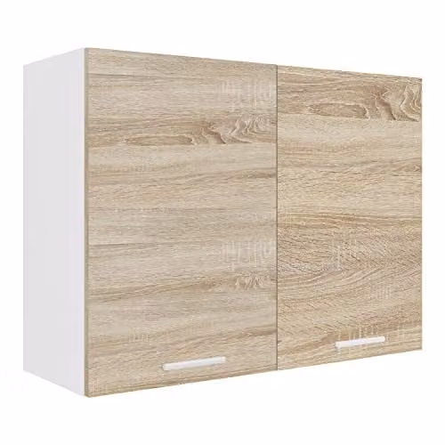 VCM Esilo Keukenkast hangend wit/Sonoma-eiken, H 60 x B 80 x D 31 cm