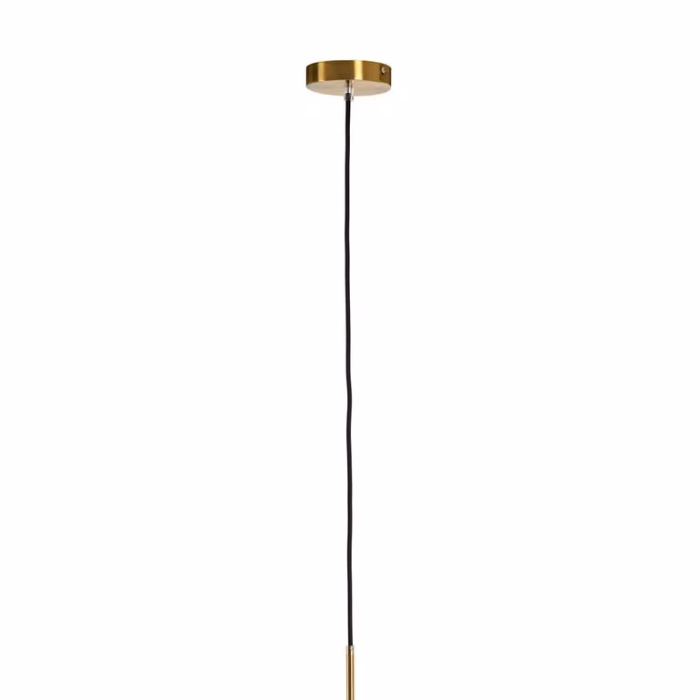 Light & Living Medina Opaal glazen hanglamp wit/goud - Diameter: 25 cm