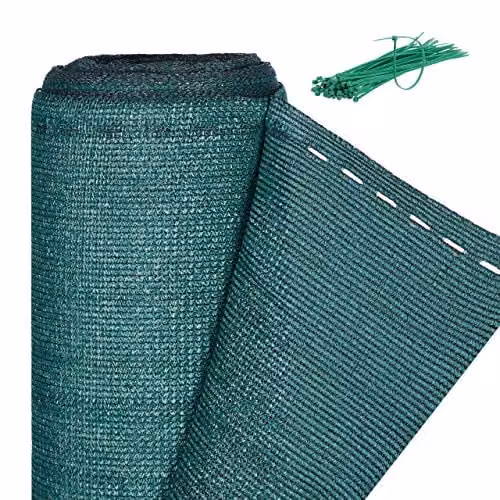 Relaxdays Zichtbreeknet Groen, Weerbestendig HDPE Zichtdoek voor Schutting en Hekwerk, B: 120 cm, L: 10 m