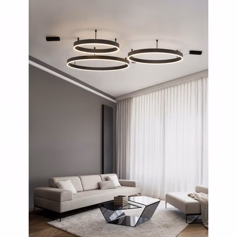Lyora Plafondlamp Motif zwart Ø 100 cm