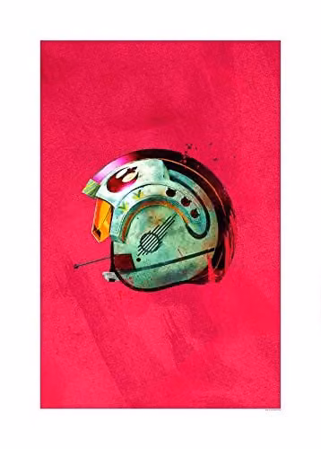 Komar Muurafbeelding Star Wars Classic Helmets Rebel Pilot Kunstdruk Breedte: 50 cm, Hoogte: 70 cm