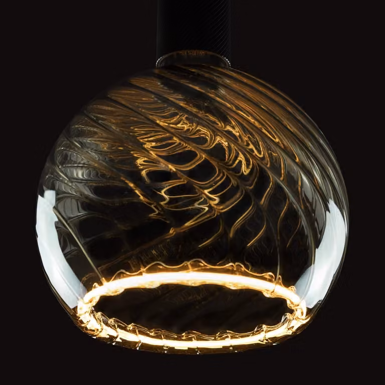 Segula Floating smoke twist design LED lichtbron - 6W - E27 - 300lm - 1900K - Ø 20cm - Transparant glas