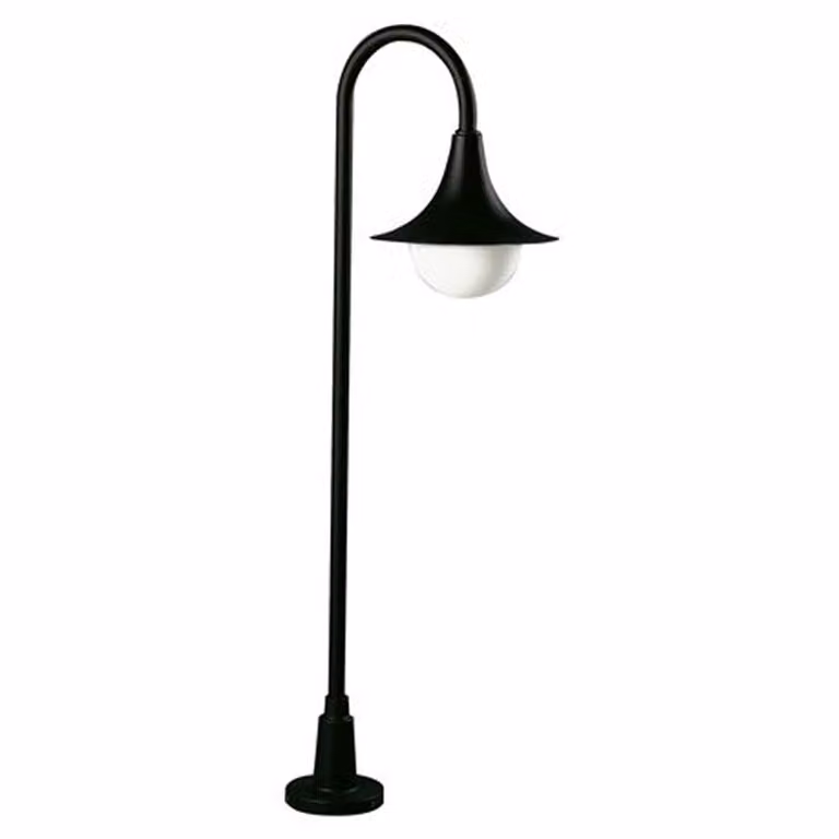 Albert moderne zwarte padverlichting voor in de tuin