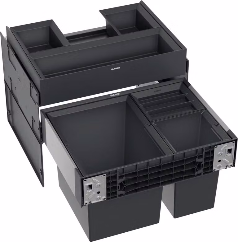 Blanco Select II XL 60/3 Orga afvalsysteem, 46 liter, geschikt voor een kast van 60 cm breed