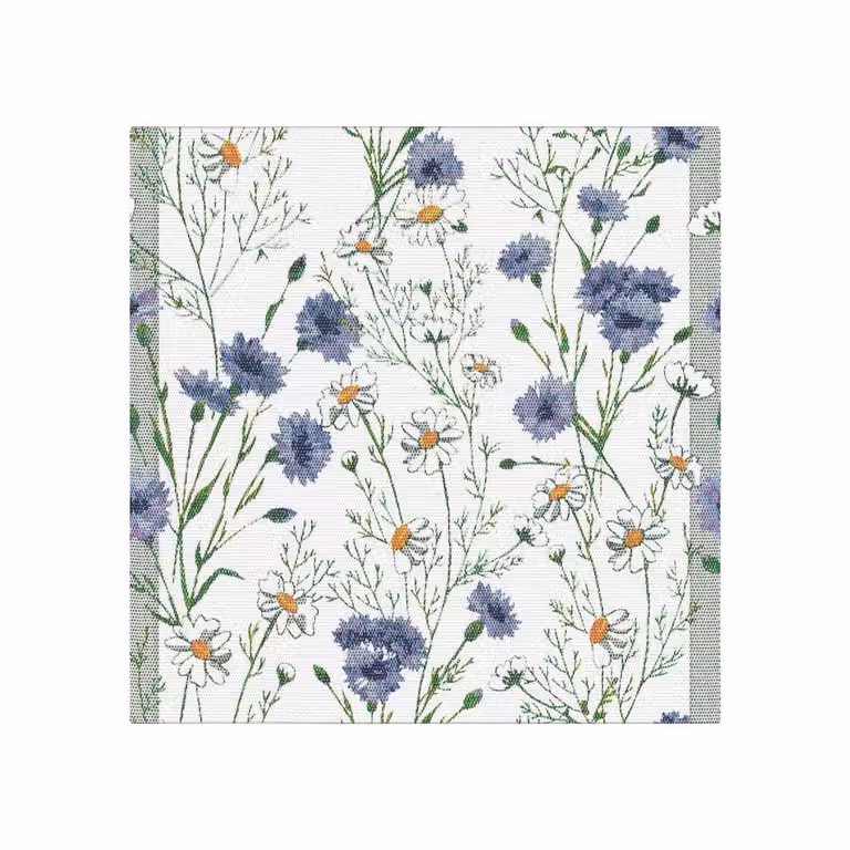 Ekelund Linneväveri Sommar servet Blauw 35 x 35 cm