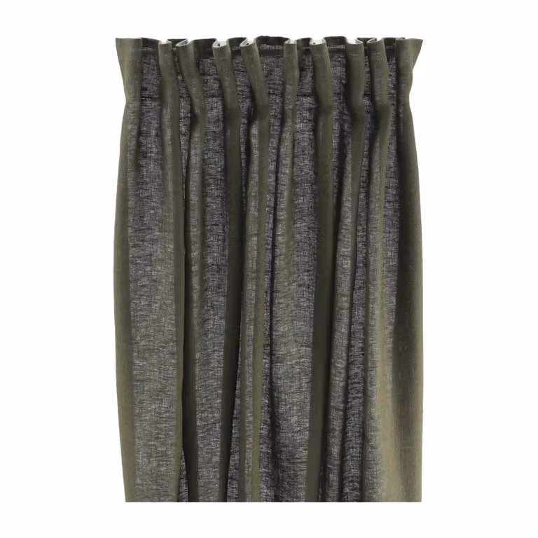 Scandi Living Tranquility gordijn met multiband Forest green 139 x 250 cm