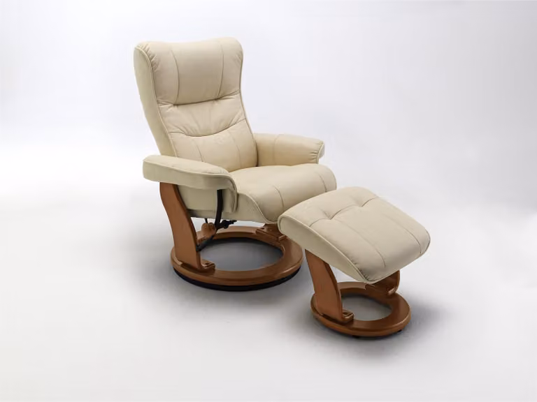 MCA Furniture Relaxfauteuil Montreal, crème, B: 82 cm, D: 84 - 132 cm, H: 105 cm