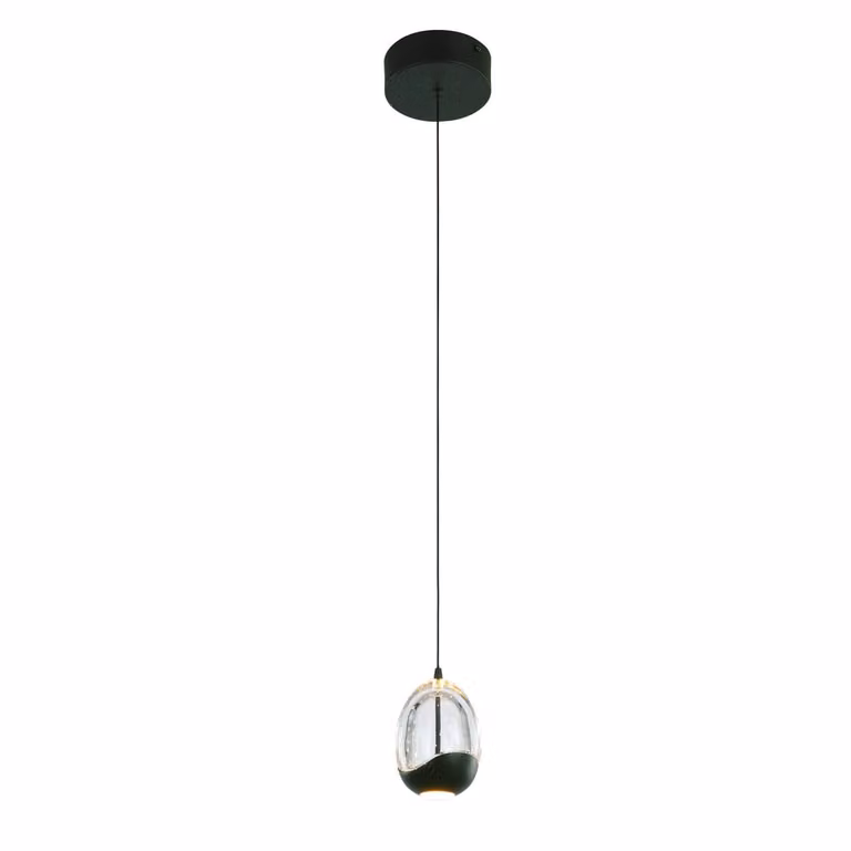 Highlight Hanglamp Clear Egg zwart transparant Ø 13 cm