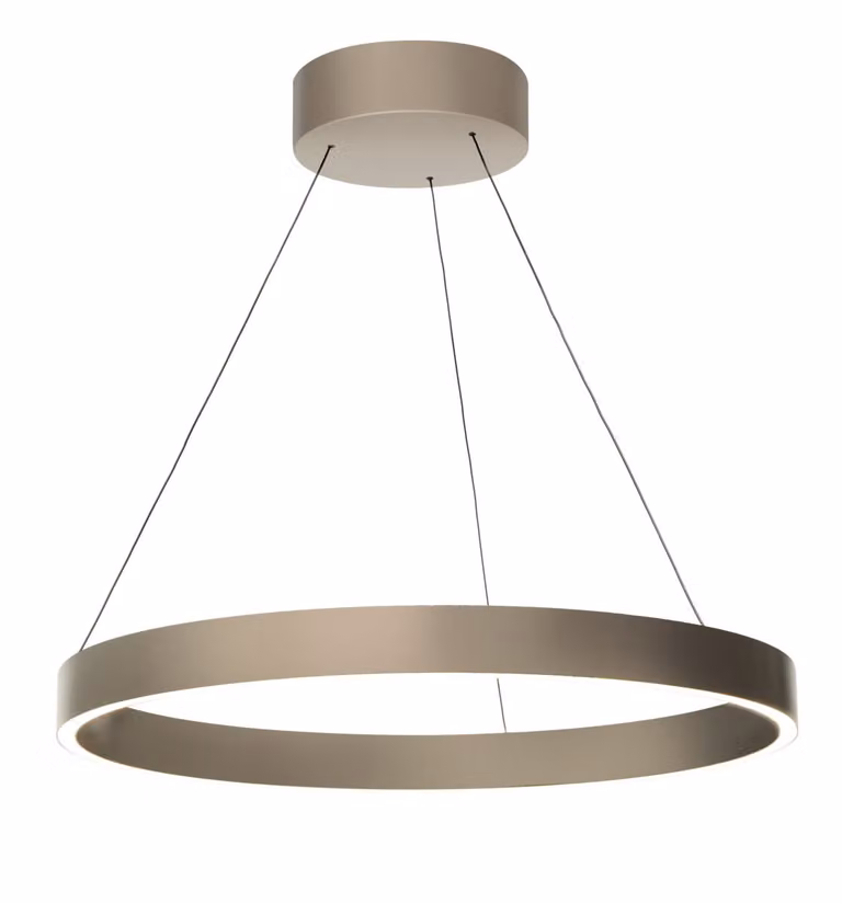 ETH Design hanglamp Jayden led rond - Bruin/Goud/Messing - Ø 60 cm