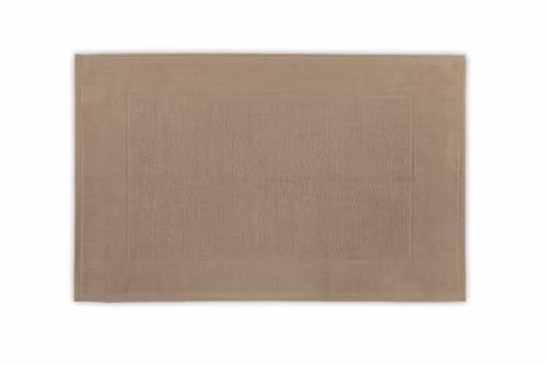 Tiseco Home Studio Badmat DELUX Set van 2 - Donker taupe - 100% katoen - 50 x 80 cm
