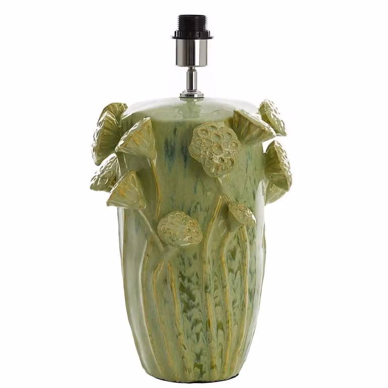 Light en Living Lampvoet LAVCI - Groen - Keramiek - B/D/H: 28.5 x 27.5 x 36.5 cm