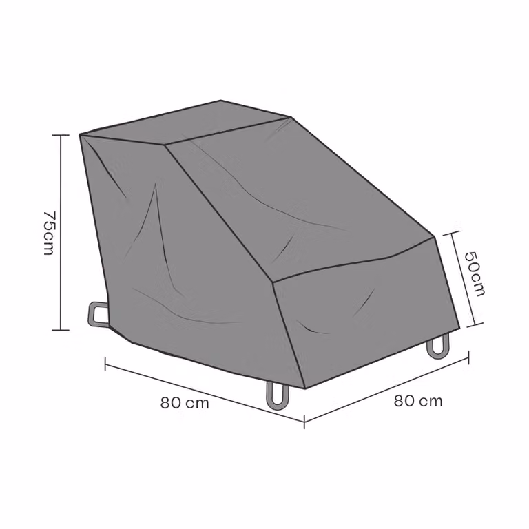 Brafab Meubelbescherming voor Fauteuil - Zwart - 80 cm