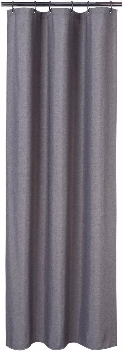 Unyqoos Luxe Linnen Douchegordijn met Haken, Grijs, B: 100 cm, H: 180 cm