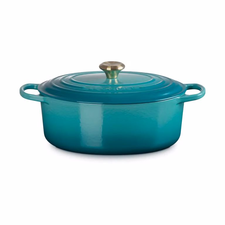 Le Creuset Signature ovale braadpan 6,3 l Bleu Riviera