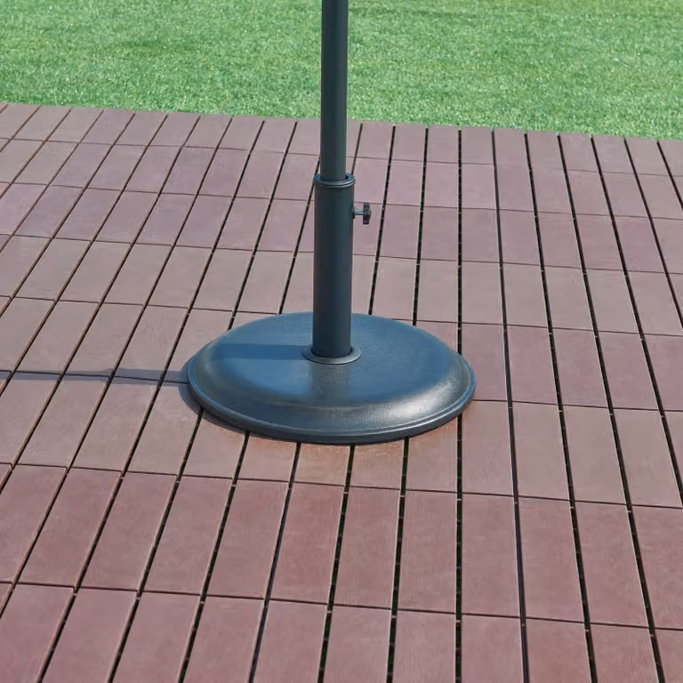 casa.pro Parasolstandaard Bionaz, Rond, Zwart, Beton, Ø45 x 5 cm, 15 kg