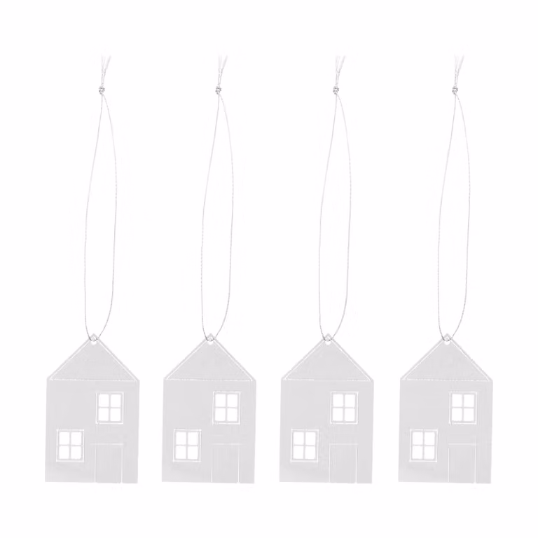 Cooee Design Kerstdecoratie Town house 6 cm Roestvrij staal