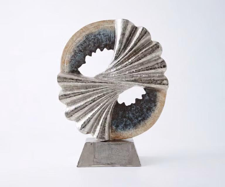 DELIFE Sculptuur Spira Argento Antico Handgemaakt Aluminium B70 x D21 x H96 cm