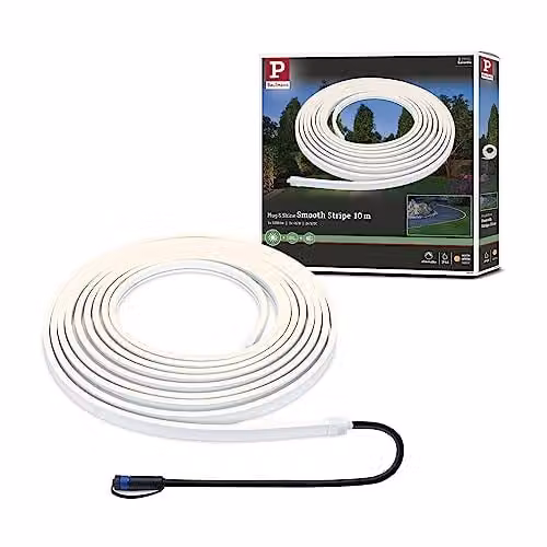 Paulmann Plug & Shine LED buitenverlichting Strip Smooth IP67, 1m, wit, dimbaar, warm wit 3000K