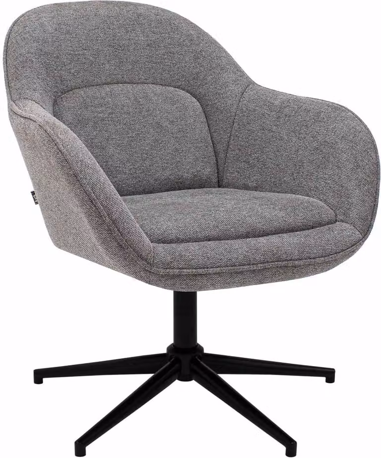 Kick Collection Relaxstoel Lux draaistoel - Donkergrijs - Gestructureerde stof