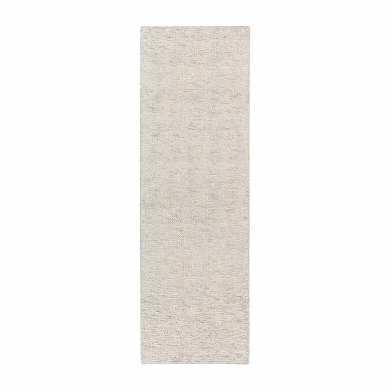 Scandi Living Fawn wollen vloerkleed wit, 80 x 240 cm