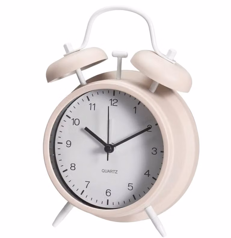 Dailygoods Retro Design Wekker - Analoge Decoratieve Klok - Vintage Uiterlijk - 12 x 16 cm