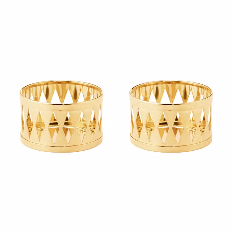Georg Jensen warmtelichthouder 2026 Goud, 2-pack