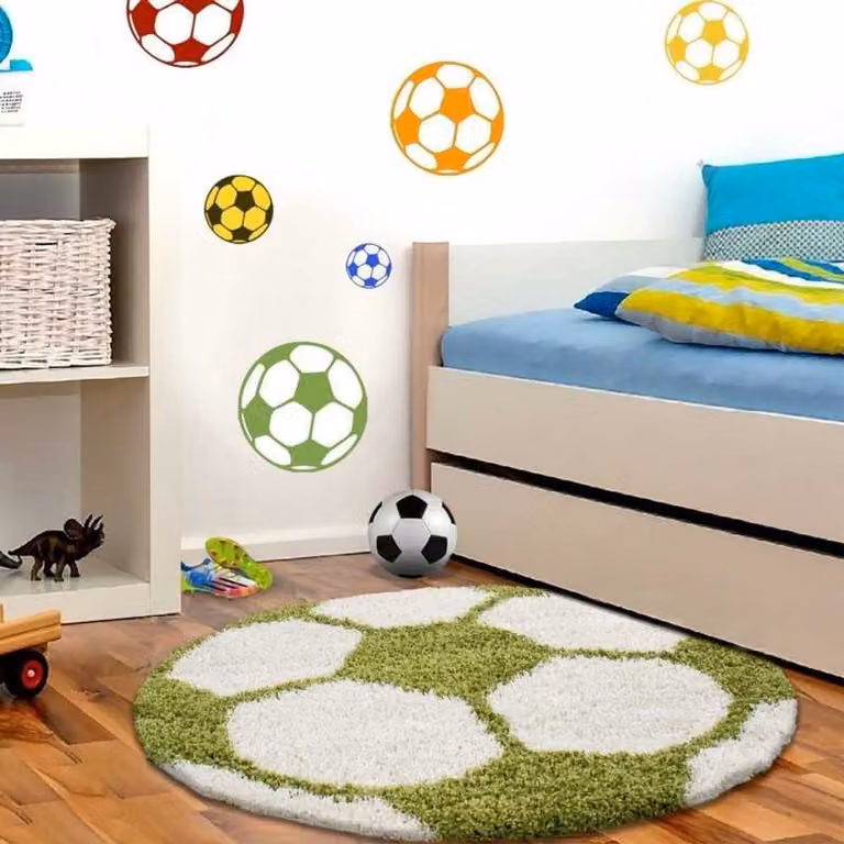 TapisTrend Kinderkleed Groente, Rond, Groen, Diameter: 100 cm