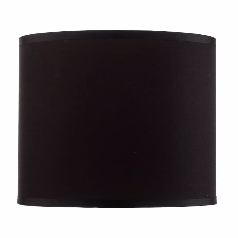 Luminex Lampenkap Soho, zwart/goud, textiel, cilinder, Ø 18 cm