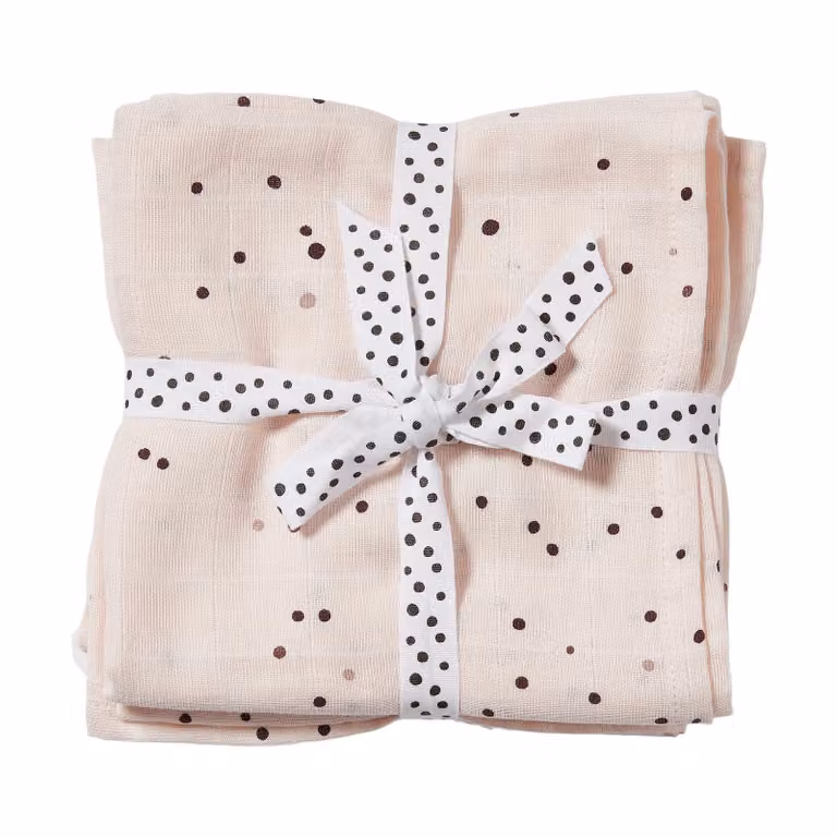 Done by deer Dreamy Dots hydrofiele doek 2-pack Powder 120 x 120 cm