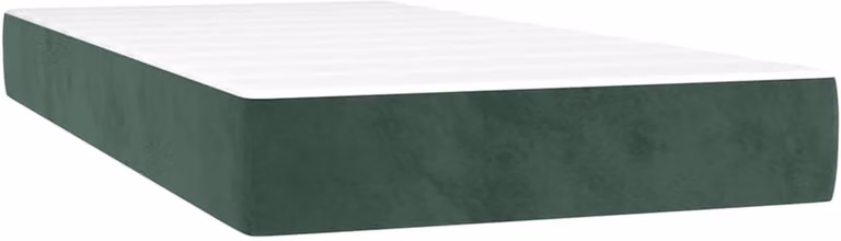 vidaXL Pocketveringmatras medium donkergroen fluweel B/D/H: 100 x 210 x 20 cm