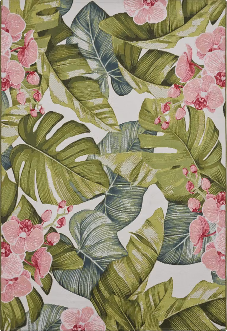 Hanse Home Flair Binnen- en buitentapijt Tropical groen multicolour B/D: 160 x 235 cm