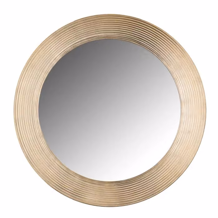 Richmond Interiors Spiegel Morse rond - Goudkleurig - Diameter: 54 cm